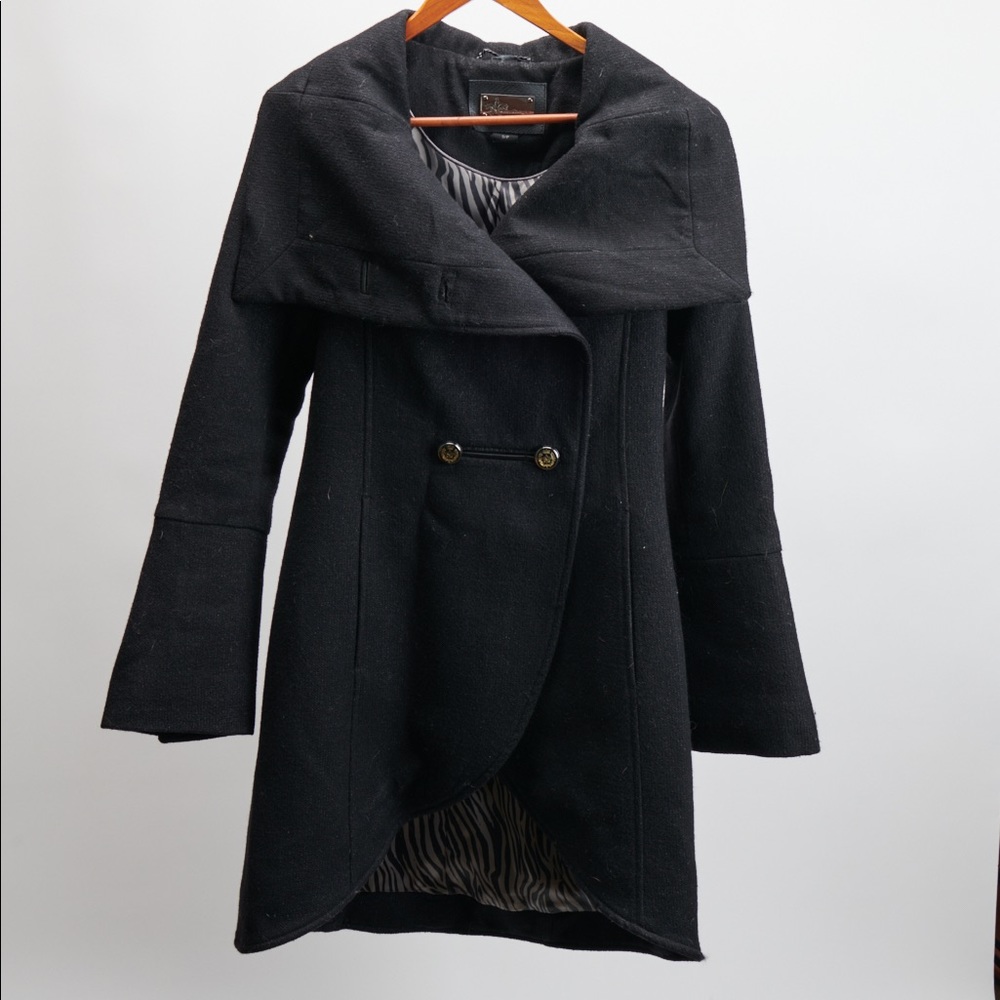 Black Military Peacoat